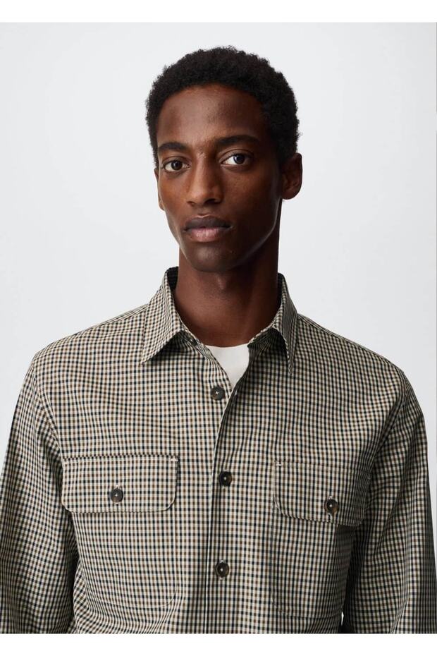 Pötikareli Gömlek Ceket - 8