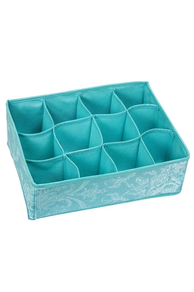 12 Compartment Drawer Organizer Socks Jewelry Organizer Gray