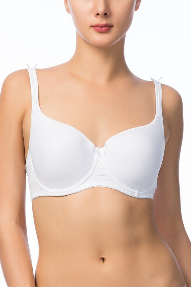 3613 Basic, Shaping, Lifting, Cup Underwire Bra White - 1
