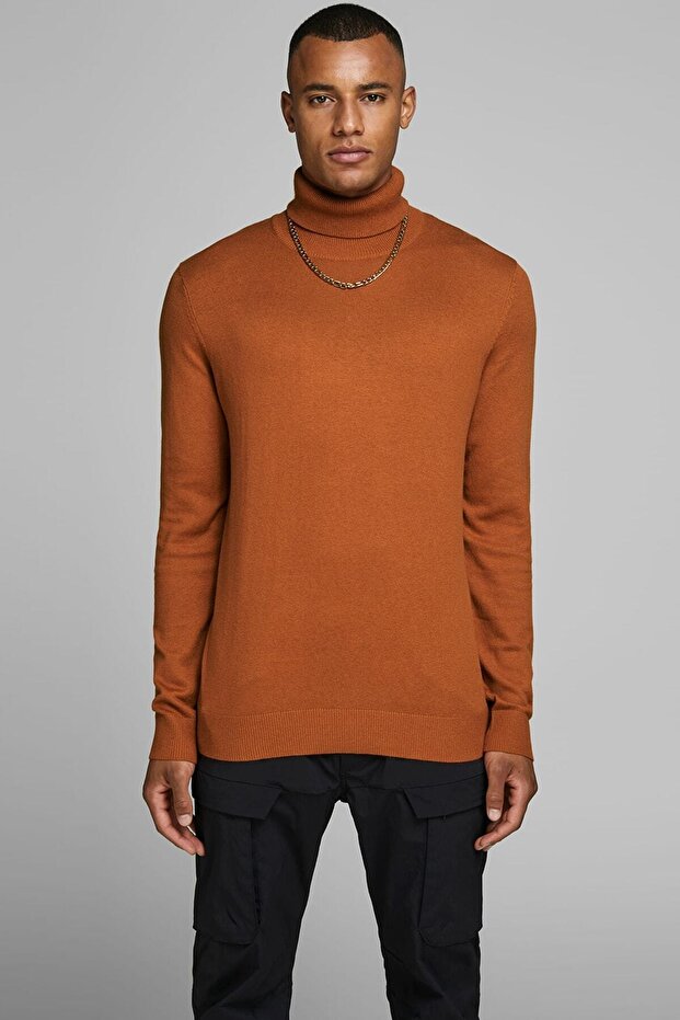 Jack Jones Men's Jjeemıl Knıt Roll Neck 12157417sg