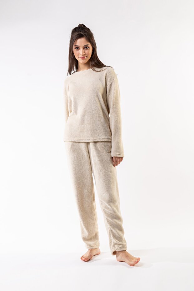 Kadın Angora Wellsoft Basic Yaka Takım - 1