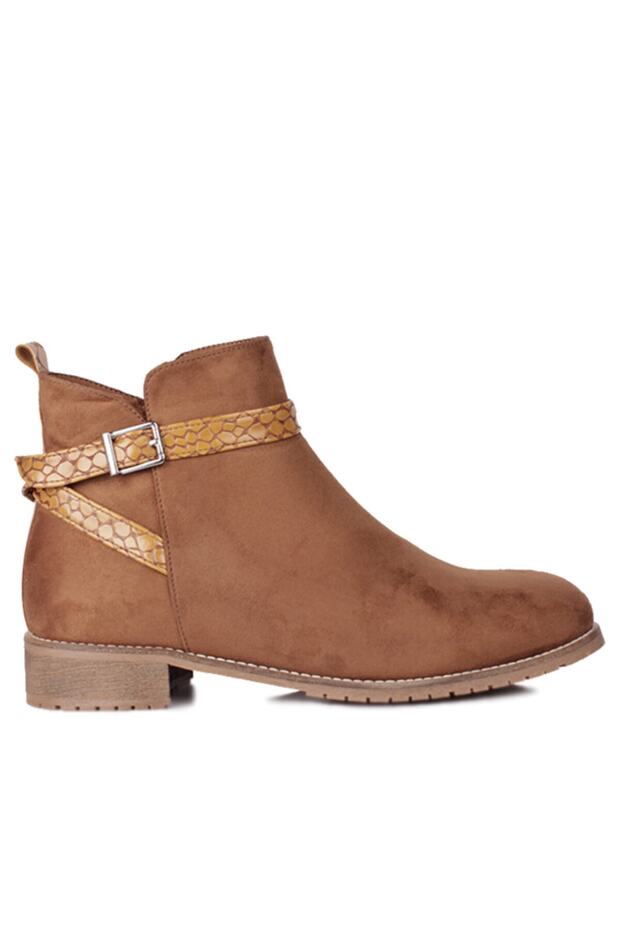 111402 165 Kadın Taba Süet Bot - 1
