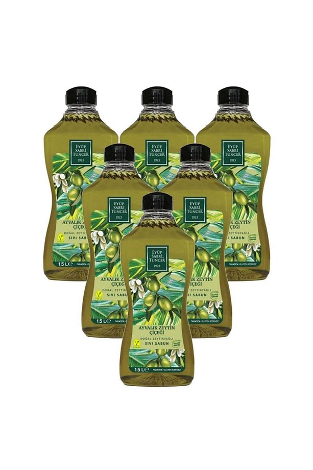 Ayvalık Zeytin Çiçeği 1,5lt Sıvı Sabun Doğal Zeytinyağlı - 6 Adet - 1
