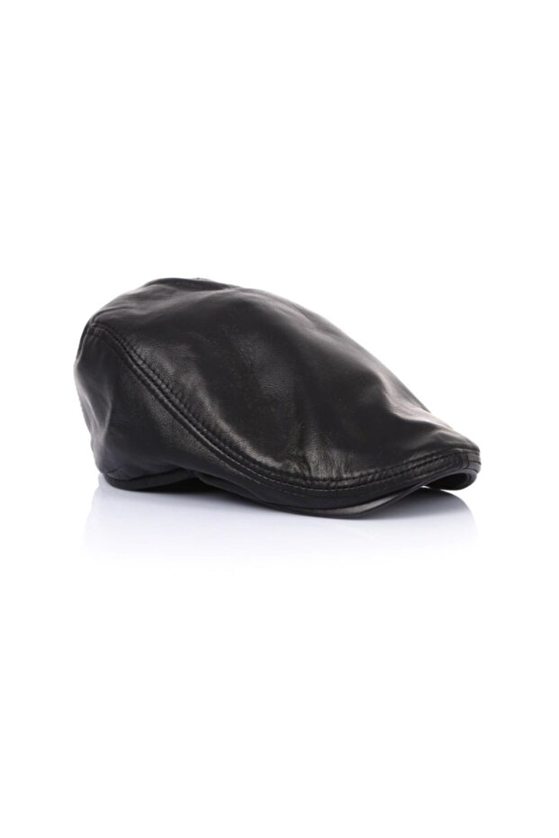 قبعة قبعة من جلد الخراف الأصلي - 1