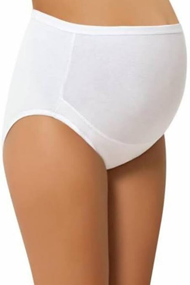 White Maternity Panties 2510 6" Pack