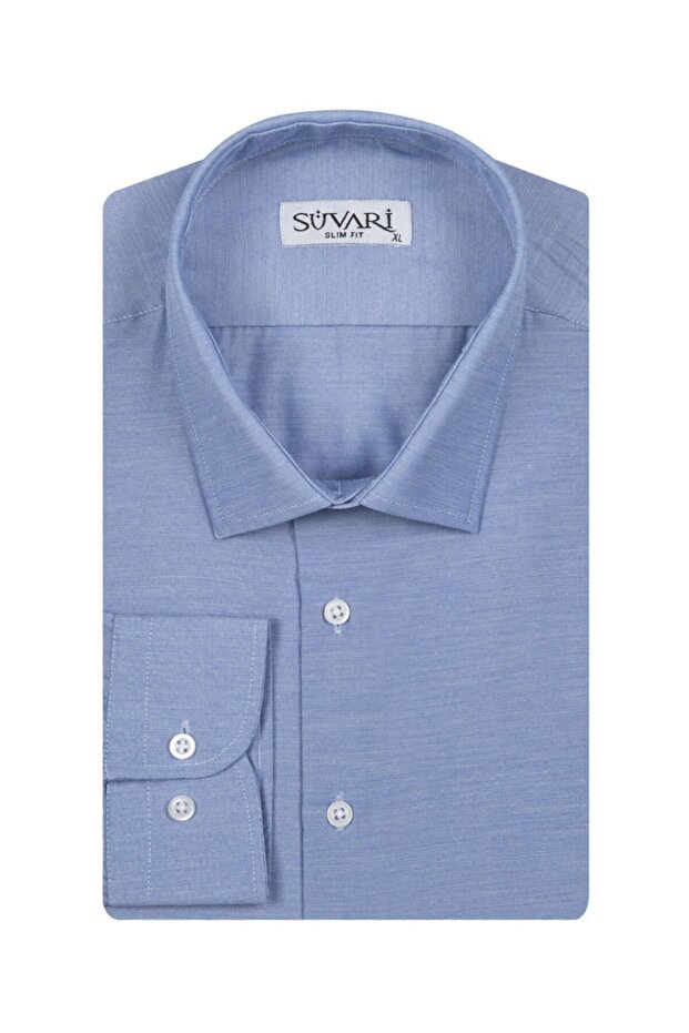 Slim Fit Erkek Gömlek - 1