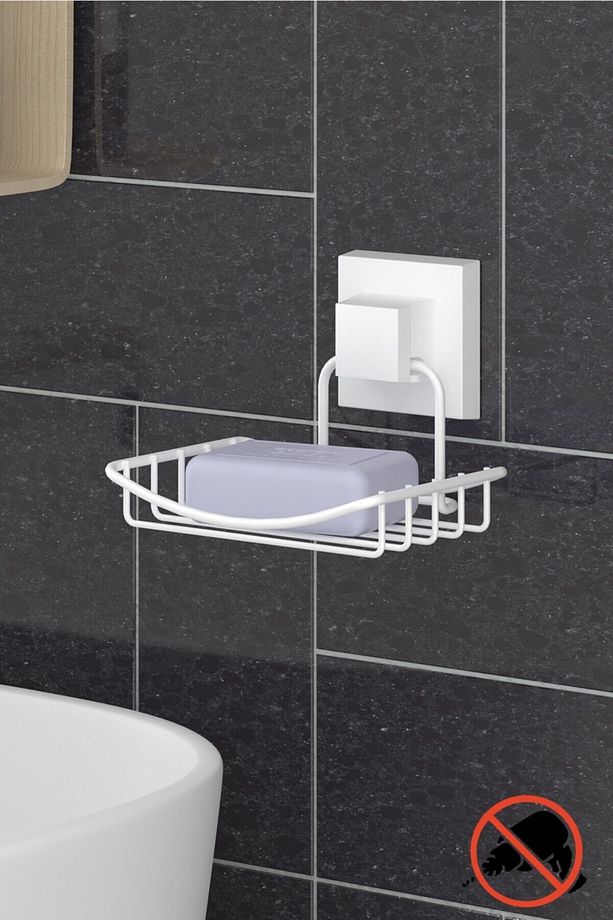 Delme Vida Matkap Yok! Easyfıx Yapışkanlı Sabunluk Beyaz Ef265 - 1