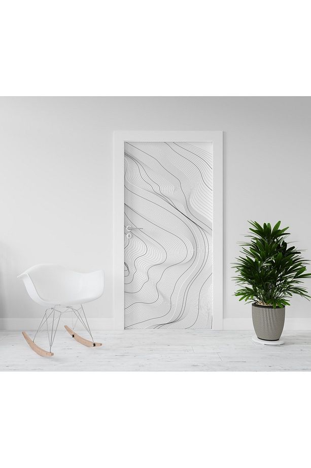 200cmx90cm Kalın Folyo Desenli Yapışkanlı Folyo Folyo Kapı Kaplama Folyosu - 1