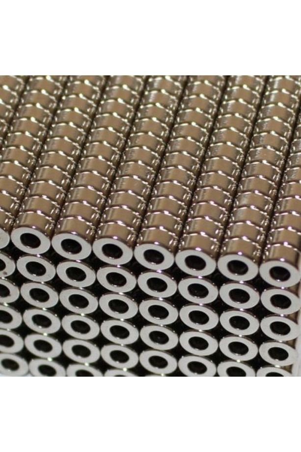 10 Adet Çap 8mm X Del.çapı 4 mm X Kalınlık 4 mm Süper Güçlü Delikli Neodyum Mıknatıs - 1