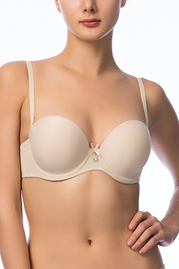 حمالة صدر بيضاء مملوءة بالكامل بدون حمالات 3631 - 1