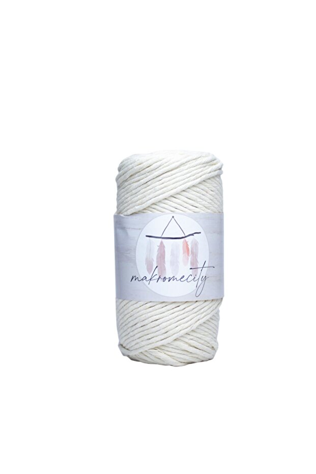 Taranan Macrame Thread 3mm Single Twist Macrame Scannable Hobby Thread Set of 3 Ecru Tile Milk Coffee - 2