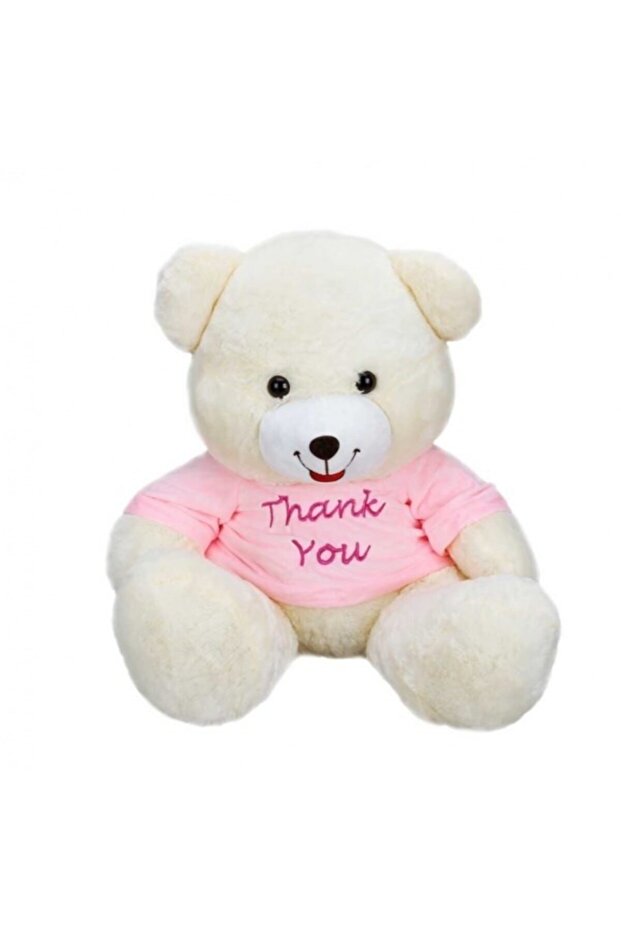Toy Plush Bear Sitting Pink T-Shirt 60 Cm Cute Soft Fabric Gift Plush Teddy Bear