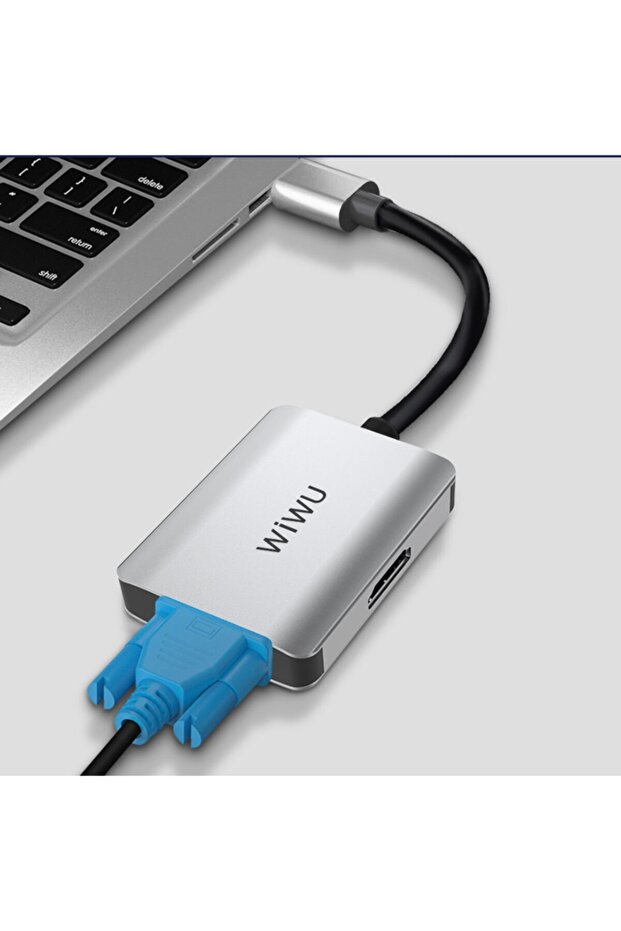 Alpha A20vh 2 In 1 Type-c Hub Hdmı 4k + Vga Çoğaltıcı Adaptör - 5