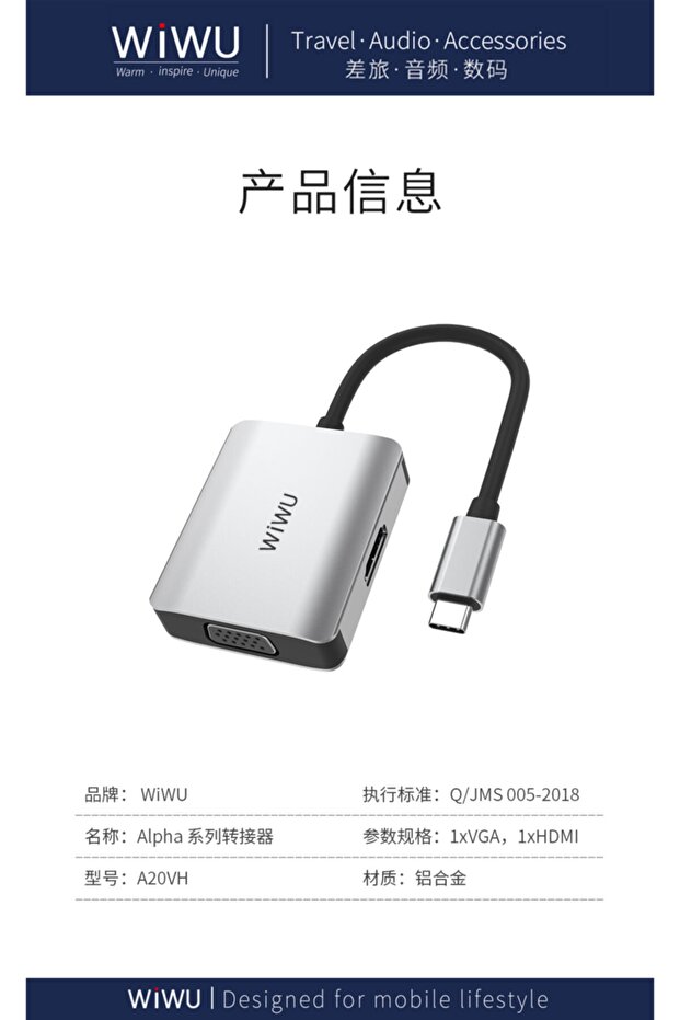 Alpha A20vh 2 In 1 Type-c Hub Hdmı 4k + Vga Çoğaltıcı Adaptör - 6