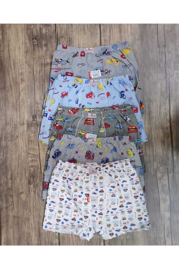 Boy's Patterned Boxers Σετ 5 τεμαχίων - 1