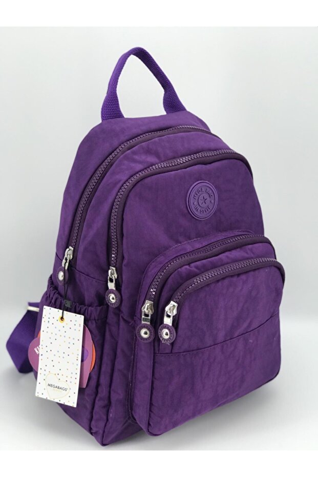 حقيبة ظهر من القماش باللون الأرجواني - 2