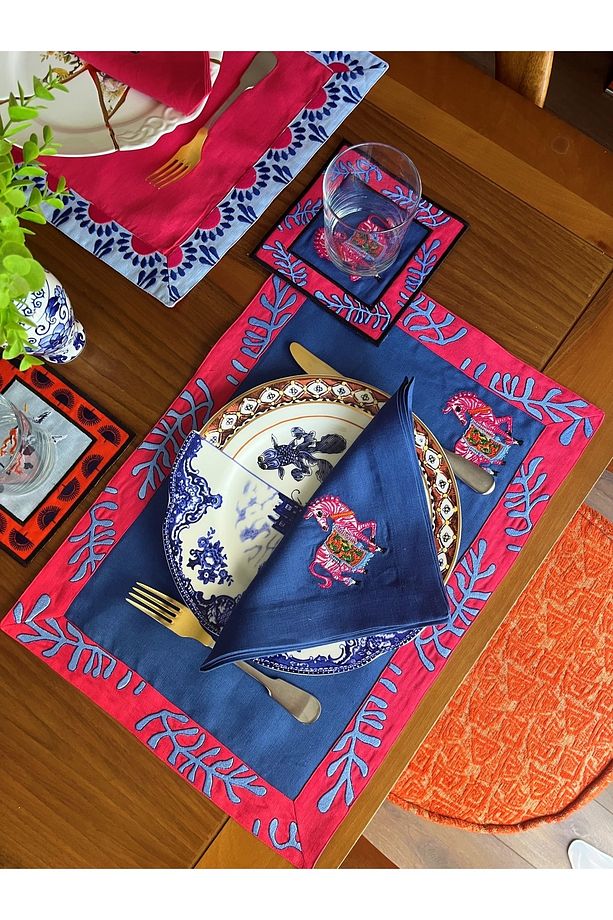 Pembe Zebra Desenli Dekoratif Amerikan Servis ( 1 Adet ) - 1