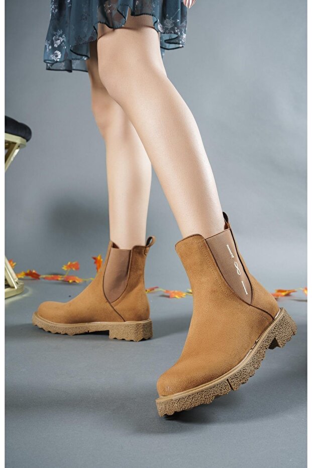 Kadın Chealsea Bot 0012935 Taba Süet - 4