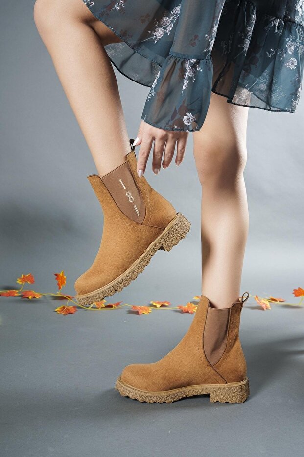 Kadın Chealsea Bot 0012935 Taba Süet - 5