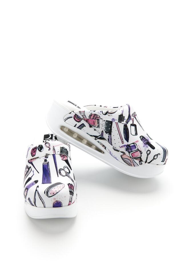 Makeup Patterned Airmax Sole Sabo Slippers - 2