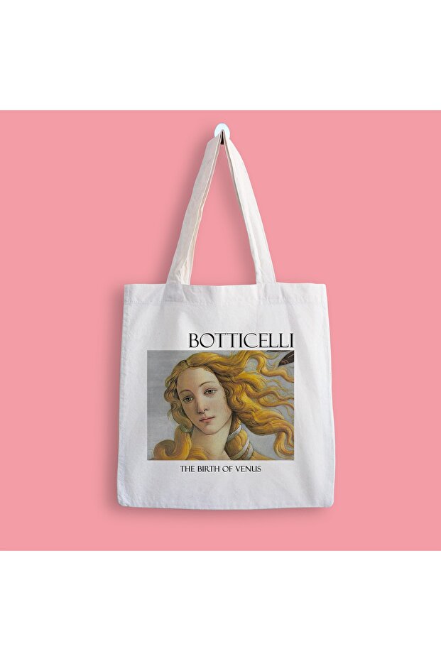 Botticelli Baskılı Bez Çanta - 1