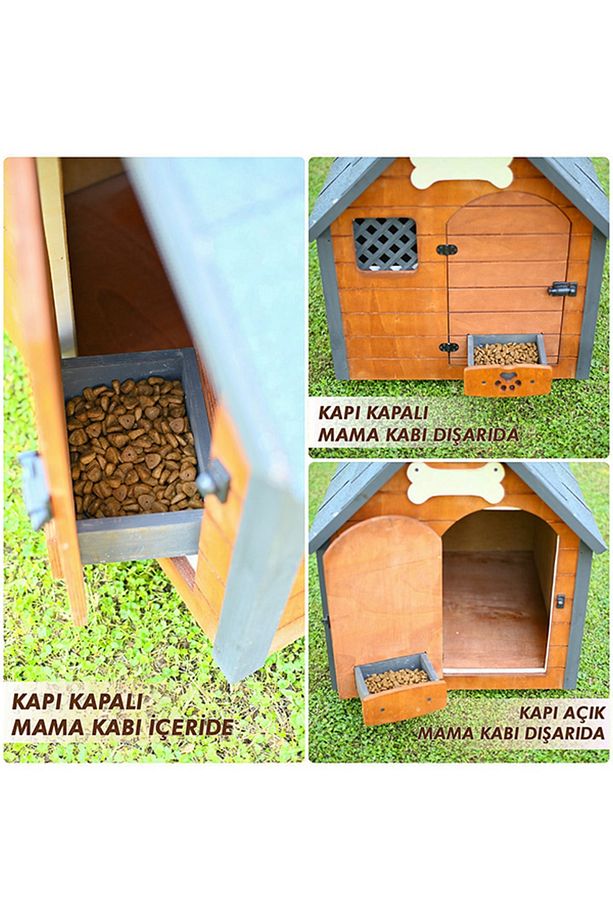 Isı Yalıtımlı Ahşap Köpek Kulübesi (XLARGE) - 7