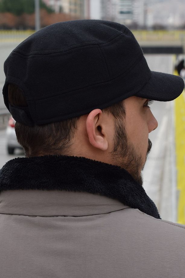Siyah Kışlık Kastro Kep Castro Kep Astarlı Şapka - 2