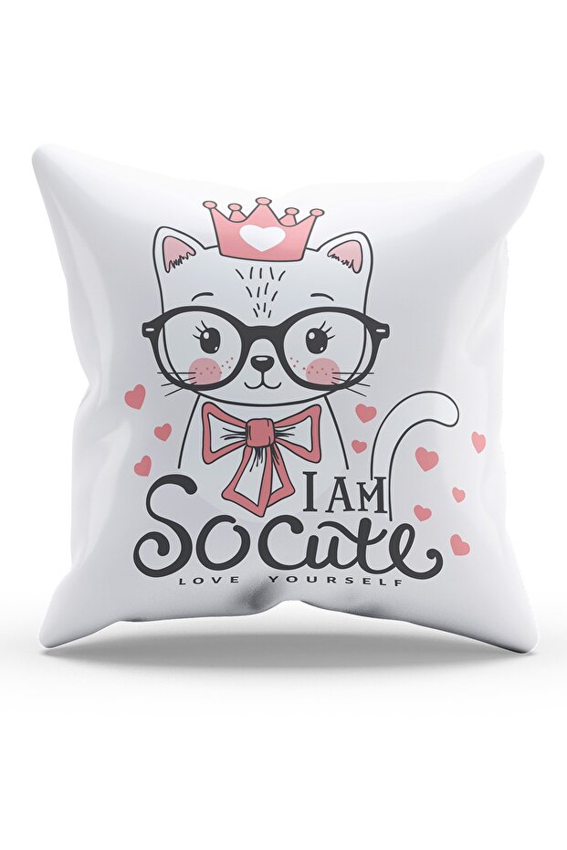 Double Sided Printed So Cute Patterned Suede Throw Pillow Case - 1
