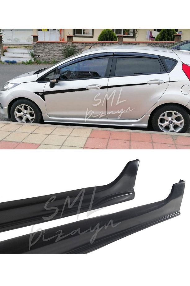 Ford Fiesta Custom Yan Marşpiyel 2008-2017 (PLASTİK) Boyasız Fiesta Yan-marşbiyel-bodykit-etek-ek - 3