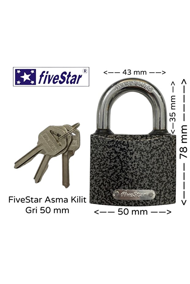 Padlock 50 mm Gray Fsk-01-50