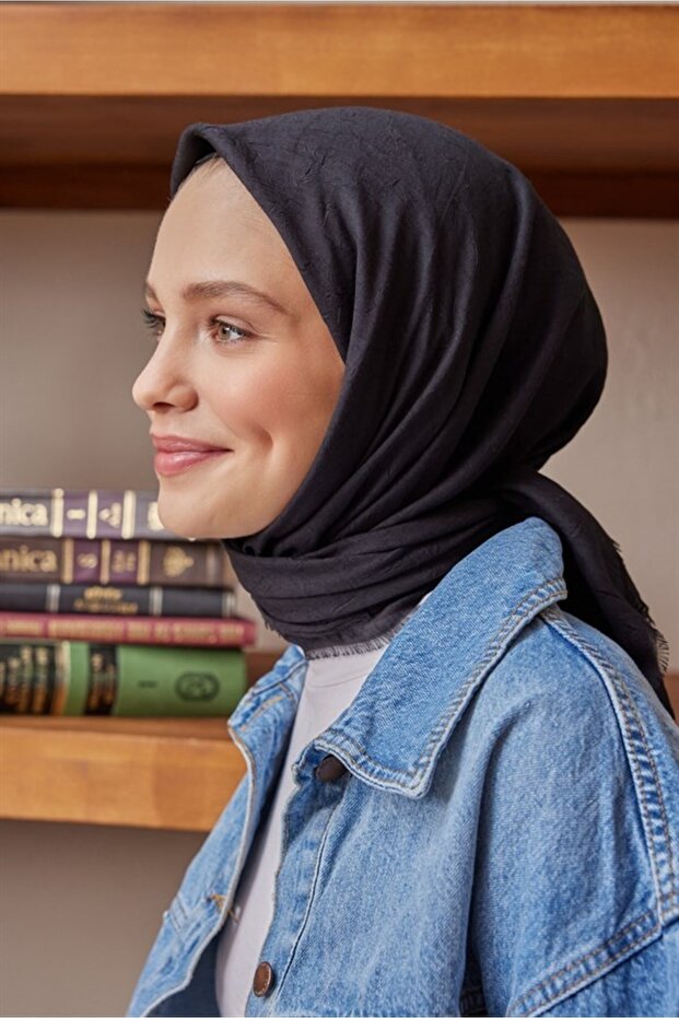 Bambu Eşarp Siyah - 1