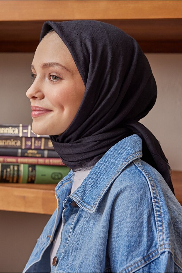 Bambu Eşarp Siyah - 3