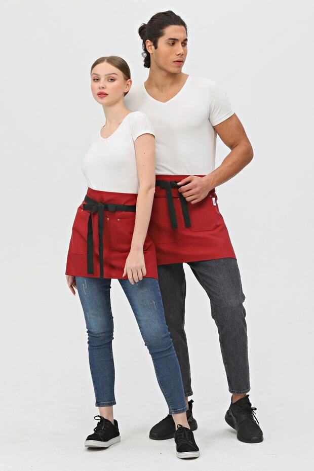 Cafe, Barista, Hairdresser, Bartender, Florist, Kitchen Apron, Stain Resistant, Half Short Apron