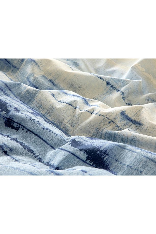 Blurry Wave Pamuklu Tek Kişilik Nevresım Setı 160x220 Cm Mavi - 3