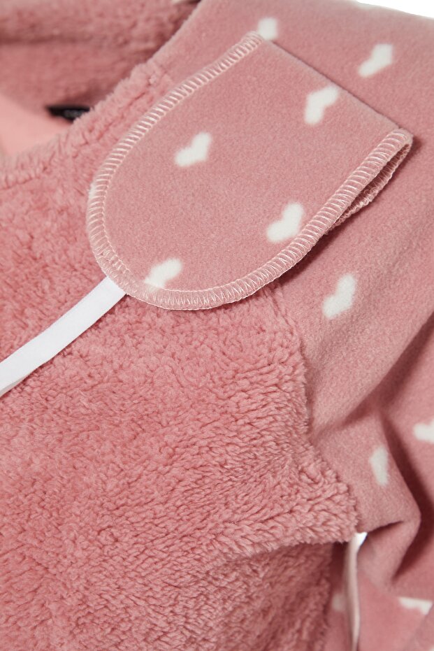 Zestaw piżam zimowych z dzianiny w paski Heart Sleep 3-częściowy z polaru Thmaw21Pt0666 - 10