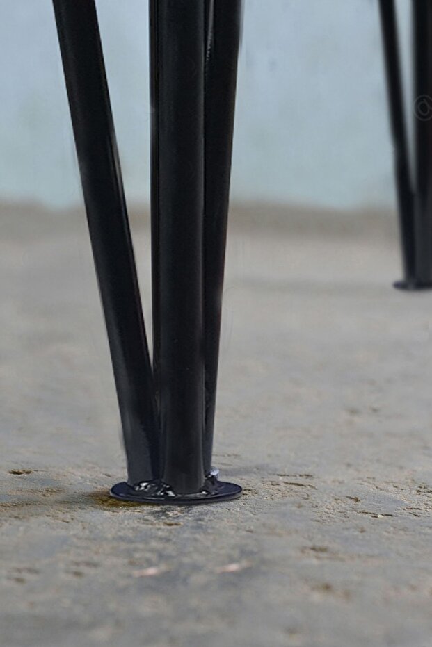 85 Cm Petek Üstü Raf & Dresuar Ayağı Metal Profil Boru Firkete Ayak Yüksek Bar Masası 1 Adet Pingolu - 4