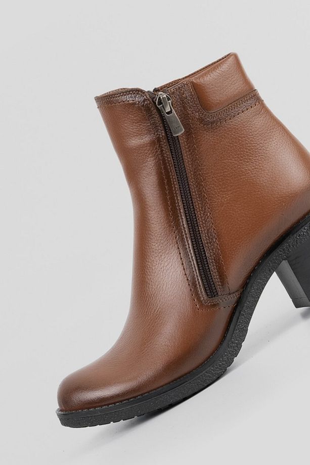 Kadın Taba Hakiki Deri 35-40 Numara Bot & Bootie - 7