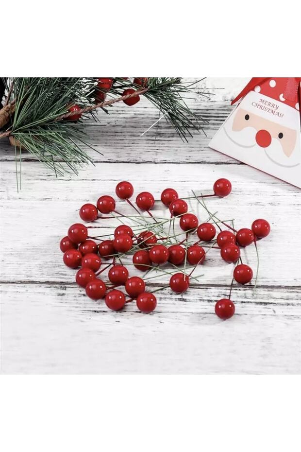 Genel Markalar Mini Telli Berry Süsü Kırmızı 20 Adet