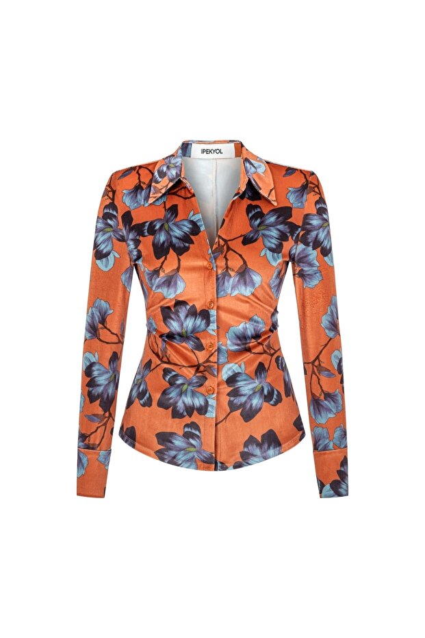 Çiçek Desen Gömlek - 5