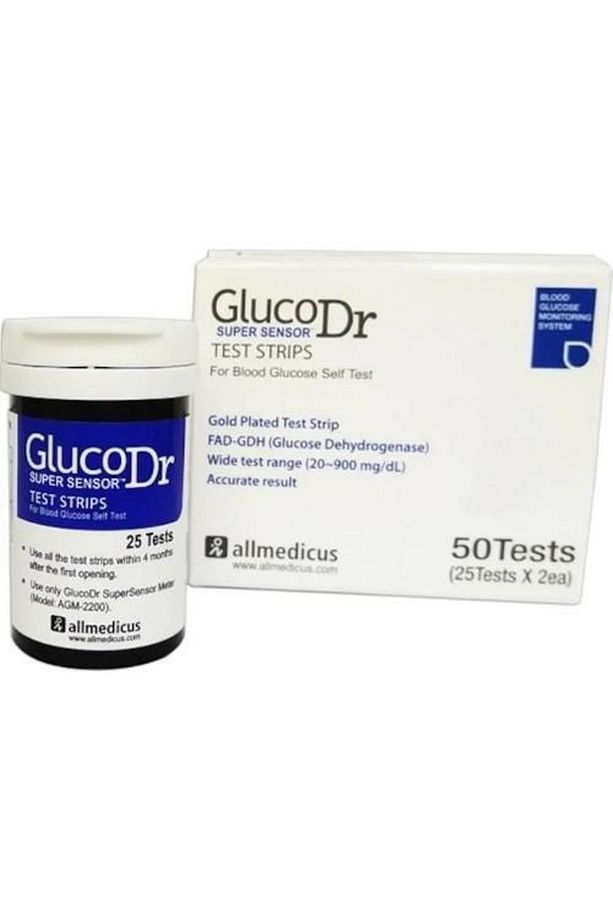 Glucodr Seker Ölçüm Çubuğu 50 Adet X 15 Kutu - 1