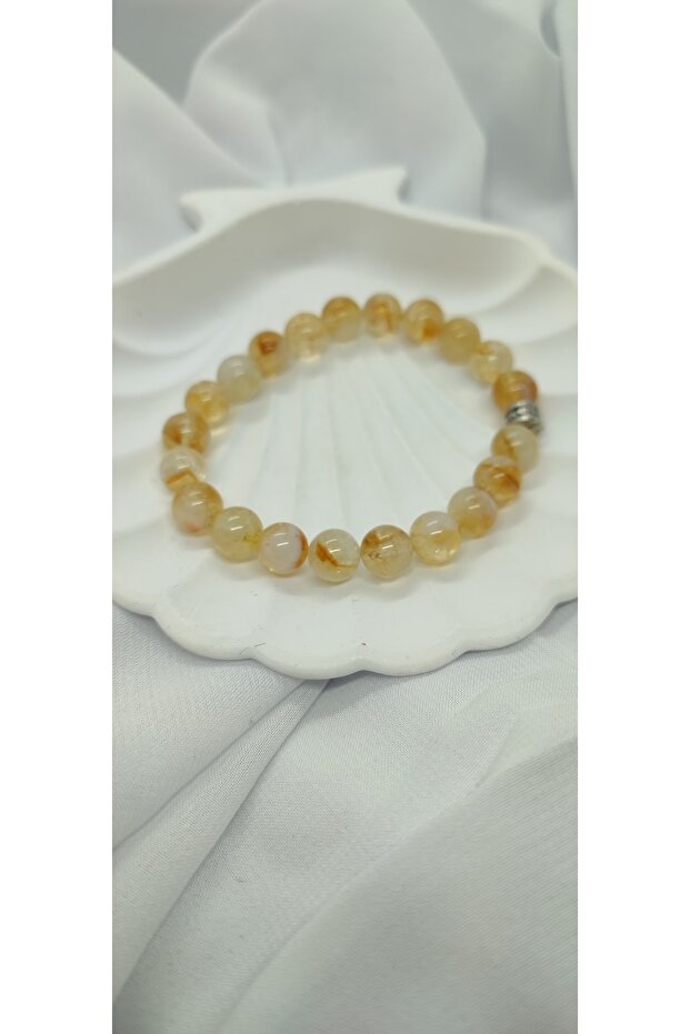 Citrine Natural Stone Bracelet 8 Mm