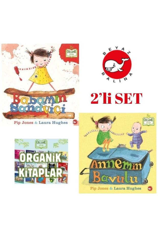 Organic Book Set of 2'' Babamın Sandviçi Ve Annemin Bavulu'' Set of 2 3