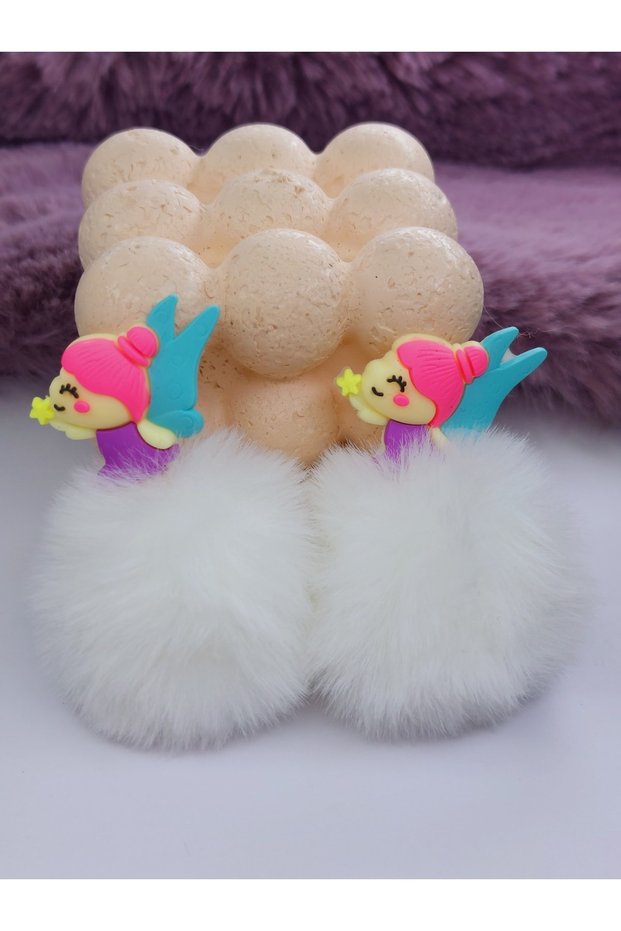 Pompom Bulk Fairy Girl Furry 2-Piece Children's Collar Buckle
