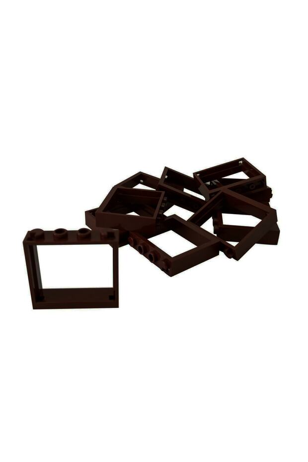 Original Accessory Custom Moc Building Window 1 X 4 X 3 Dark Brown Window 2 Pieces to Send