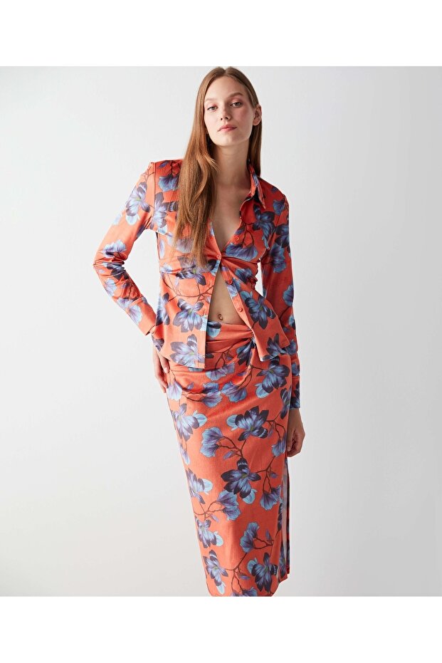 Çiçek Desen Gömlek - 3