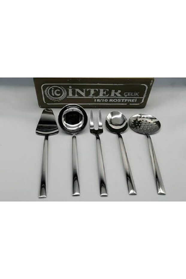 Nil Servis Takımı 5 Parça-kepçe Kevgir Seti - 2