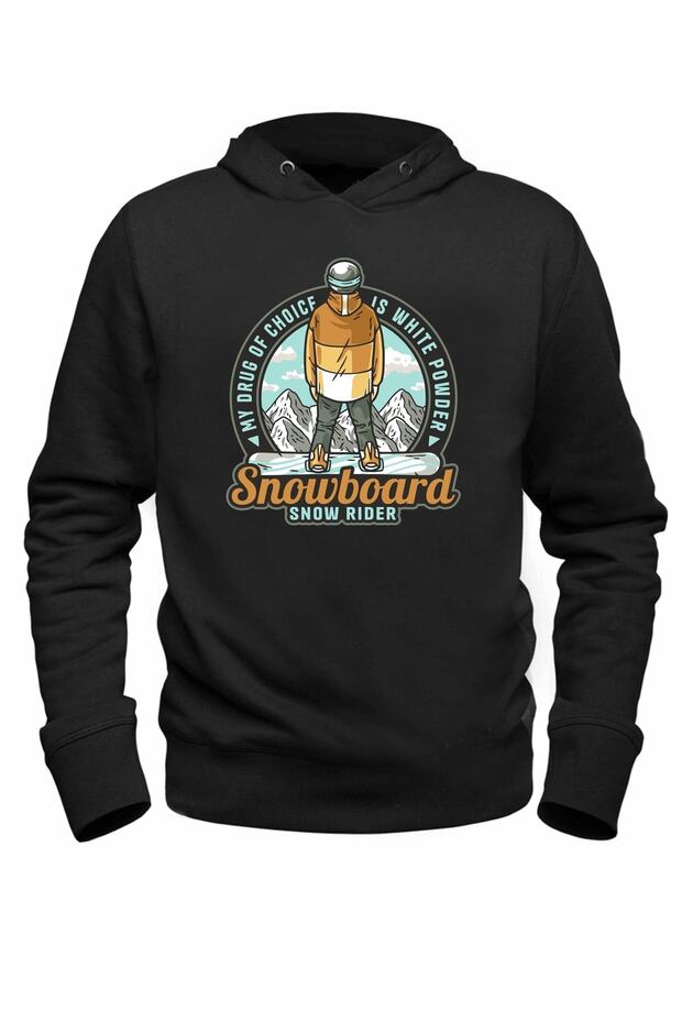 سويت شيرت Snowboard Snow Rider باللون الأسود