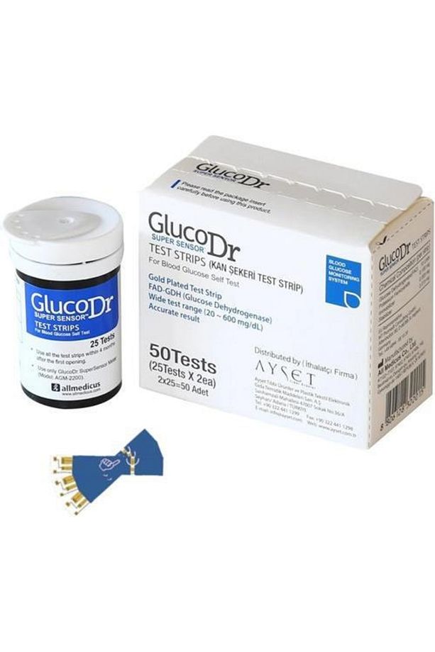Glucodr Seker Ölçüm Çubuğu 50 Adet X 15 Kutu - 2