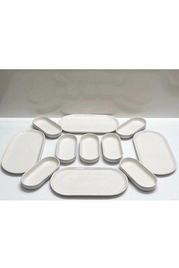 Kahvaltılık Sunum 11 Parça Tabak Seti - 1