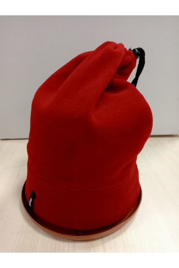 Polar Fleece Beret with Lace-Up Neck Collar for Ages 6-12